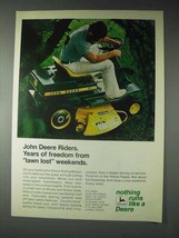 1973 John Deere 57 Riding Lawn Mower Ad - Freedom - $18.49