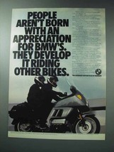 1986 BMW Motorcycles Ad - Aren&#39;t Born With Appreciation - £14.54 GBP