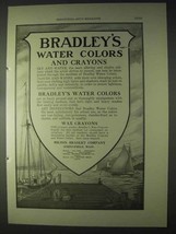 1922 Bradley&#39;s Water Colors and Crayons Ad - £14.55 GBP