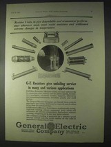 1922 General Electric Blue-Enameled Resistor Units Ad - £14.62 GBP