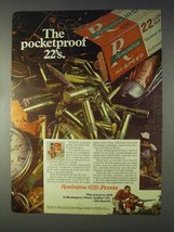 1969 Remington 22 Cartridges Ad - Pocketproof - $18.49