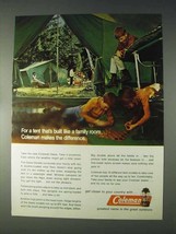 1970 Coleman Oasis Tent Ad - Built Like a Family Room - £13.82 GBP