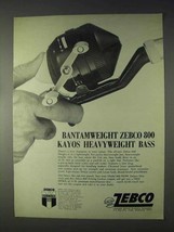 1969 Zebco 800 Fishing Reel Ad - Bantamweight - £14.52 GBP
