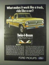 1970 Ford Pickup Truck Ad - Ride Like A Car - £14.54 GBP