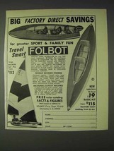 1970 Folbot Boat Ad - Sport &amp; Family Fun - £13.82 GBP