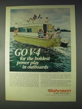 1970 Johnson Outboard Motor Ad - Go V-4 - £14.48 GBP