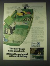 1970 Sears Ted Williams Jonfisher Boat Ad - Fiber Glass - $18.49