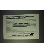 1972 Starcraft Boat Ad - More You Know About Fishing - £14.78 GBP