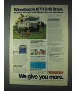 1972 Winnebago D-18 Brave Motor Home Ad! - £14.55 GBP