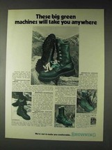 1973 Browning Boots Ad - Boulder Vibrams, Ground Hugs - £14.45 GBP