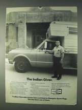 1971 Champion Spark Plugs Ad - The Indian Giver - £14.78 GBP