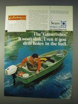 1971 Sears Ted Williams Gamefisher Boat Ad - Won&#39;t Sink - £14.55 GBP