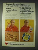 1972 Berkley Fishing Rods and Triline XL Line Ad - £14.54 GBP