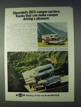 1973 Chevrolet Pickup Trucks and Campers Ad - $18.49