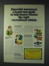 1973 Chevrolet RV Ad - Right Recreational Vehicle - $18.49