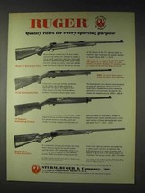 1972 Ruger Ad - Model 77 Rifle; 10/22 Rifle; Number One - £14.87 GBP