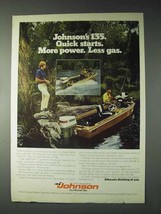 1973 Johnson 135 Outboard Motor Ad - Quick Starts - $18.49