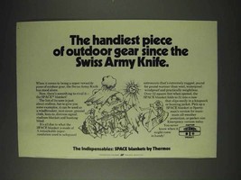 1973 Thermos Space Blankets Ad - Handiest Piece - £14.44 GBP