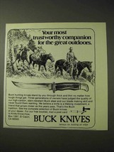 1977 Buck Knives Ad - Most Trustworthy Companion - £14.62 GBP