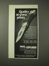 1977 Gutmann Edge Mark Explorer Knife Ad - Quality - $18.49