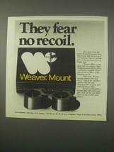 1979 Weaver Mounts Ad - They Fear No Recoil - £14.78 GBP