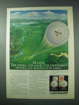1978 Dunlop Maxfli Red Max Golf Balls Ad - The Thrill - £14.54 GBP