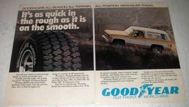 1981 Goodyear Wrangler All-Season Radial Tires Ad - $18.49