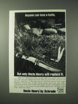 1978 Schrade Uncle Henry Knives Ad - Anyone Can Lose - £14.87 GBP