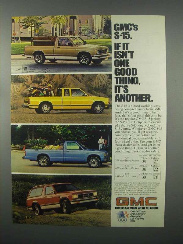 1982 GMC S-15 Truck Ad - Pickup and Jimmy - $18.49
