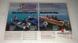 1982 Johnson Outboard Motors Ad - Weekender Rigs - $18.49