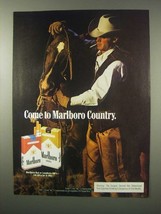 1979 Marlboro Cigarettes Ad - Marlboro Man - Come to Marlboro Country - £14.45 GBP