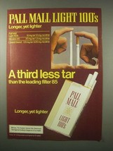 1979 Pall Mall Light 100&#39;s Cigarettes Ad - £14.77 GBP