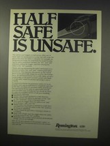 1979 Remington Firearms Ad - Half Safe is Unsafe - $18.49