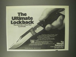 1979 Schrade Uncle Henry Bear Paw LB 7 Knife Ad - £14.87 GBP