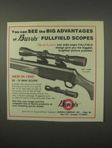 1980 Burris Scopes Ad - See the Big Advantages - $18.49