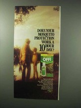 1983 Deep Woods Off! Insect Repellent Ad - 10 Hour Day - £13.82 GBP