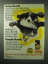 1983 Purina Hi-Pro Dog Food Ad - Today Bandit Was Out in Field - £14.61 GBP