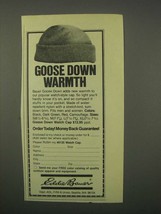 1980 Eddie Bauer Goose Down Watch Cap Ad - £14.82 GBP