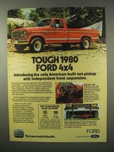 1980 Ford Pickup Truck Ad - Tough 4x4 - £14.44 GBP