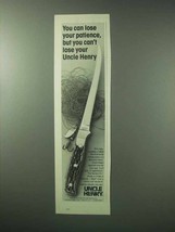 1983 Schrade Uncle Henry Steelhead 167 Knife Ad - £14.87 GBP