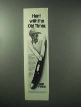 1983 Schrade Old Timer Wrangler Knife Ad - Hunt With - £14.54 GBP