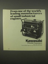 1980 Kawasaki Portable Generators Ad - Small Engines - $18.49