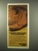 1980 Wolverine Boots Ad - Tough Outside Comfort Inside - £14.44 GBP