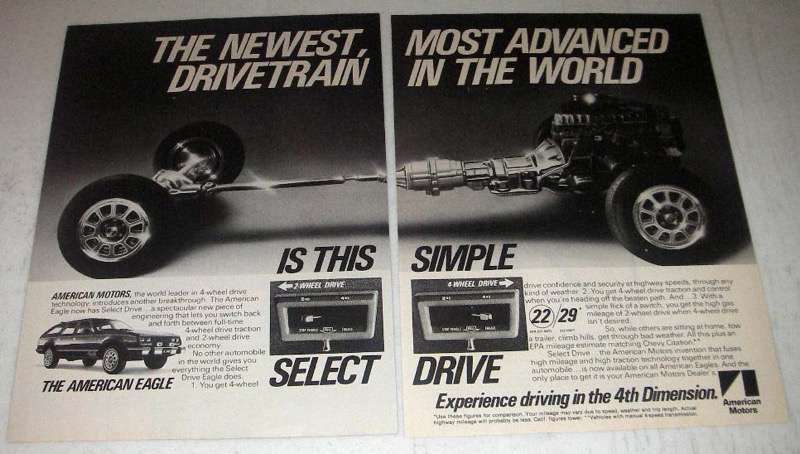 Primary image for 1981 AMC Eagle Ad - Most Advanced Drivetrain