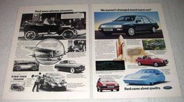 1984 Ford Car Ad - Sierra, Escort Cabriolet, Probe IV - £14.52 GBP