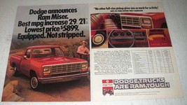 1981 Dodge Ram Miser Truck Ad - Walt Garrison - £14.55 GBP