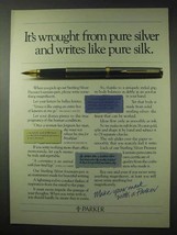 1984 Parker Sterling Silver Premier Fountain Pen Ad - £14.50 GBP
