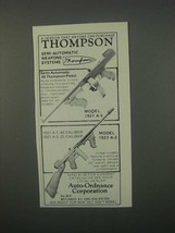 1982 Auto-Ordnance Thompson Gun Ad - Model 1927 A-5 - £14.56 GBP