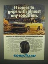 1982 Goodyear Wrangler Radial Tire Ad - Comes To Grips - £14.27 GBP