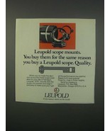 1982 Leupold Scope Mounts Ad - Quality - £14.69 GBP